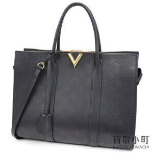 Louis Vuitton Very Tote Monogram Leather Noir Black Shoulder Handbag LV
